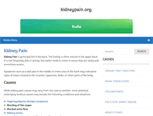 Tablet Screenshot of kidneypain.org